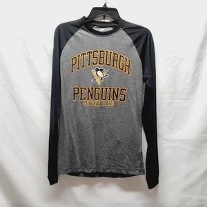 NWT Men's Official NHL Pittsburgh Penquins Ragland long sleeve t-shirt Sm READ